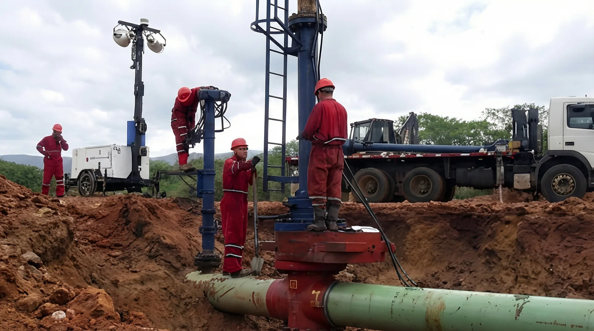 Especialista en Hot Tapping operando equipo